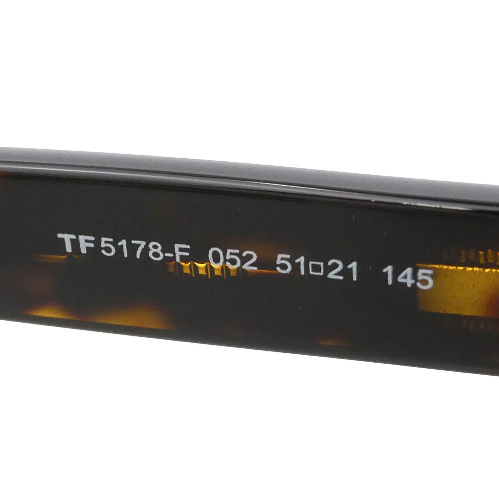 TOM FORD トムフォード TF5178-F アジアンフィット ウェリントン アイウェア 眼鏡 度入り ブラウン系 51□21 145【中古】