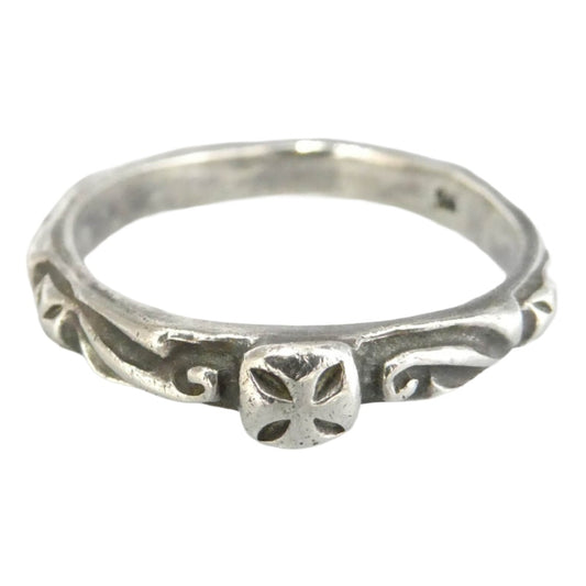 BILL WALL LEATHER ビルウォールレザー Thin Cross Ring シルバー925 シン クロス リング シルバー系 24号【中古】