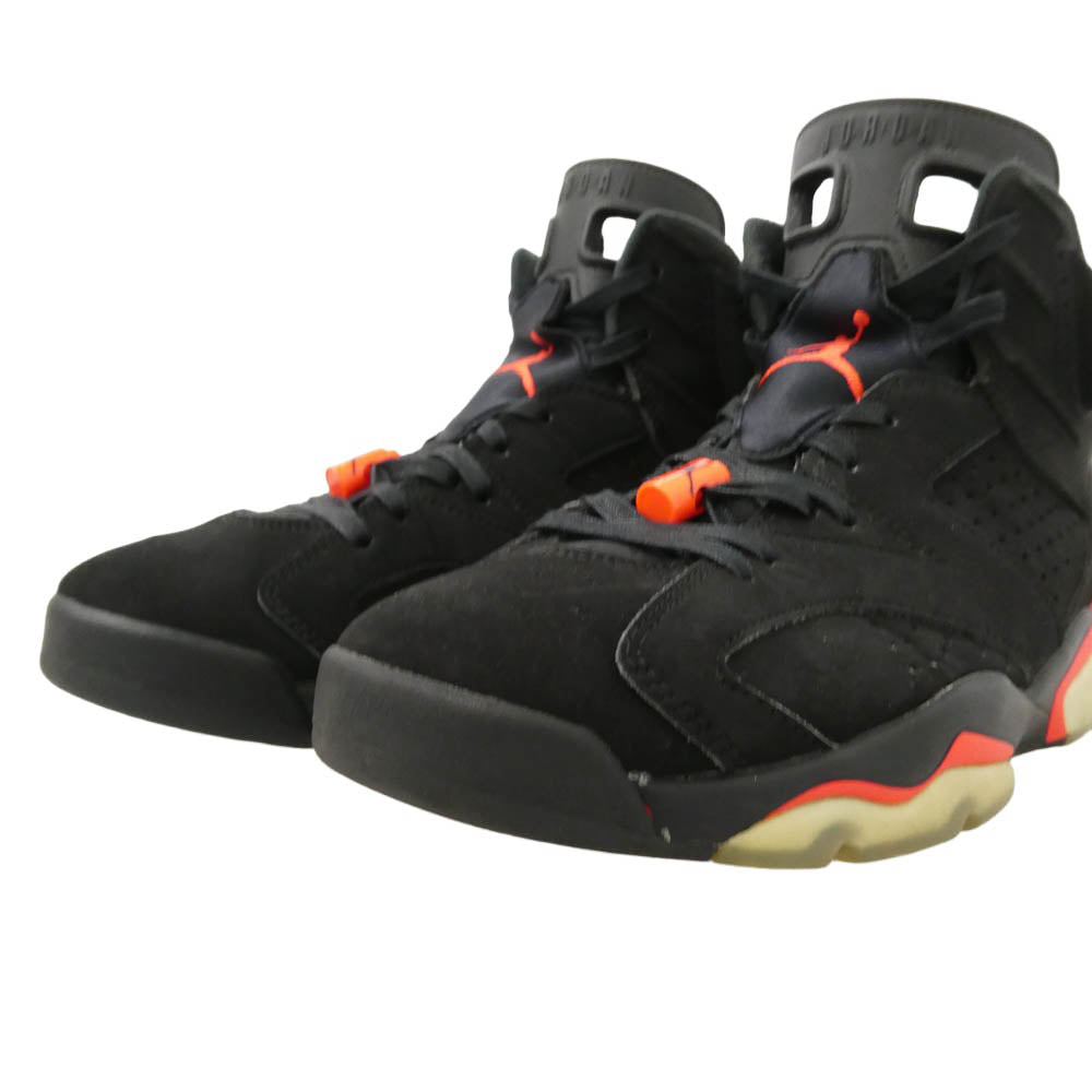 NIKE ナイキ 384664-060 【フェイクバスターズ鑑定済】Air Jordan 6 Retro OG Black Infrared エアジョーダン6 OG ブラック インフラレッド ハイカットスニーカー ブラック系 レッド系 28【中古】