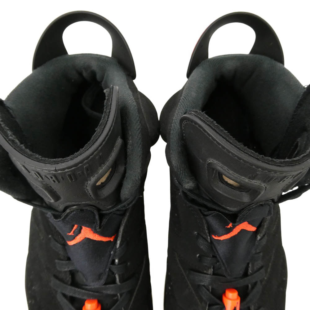 NIKE ナイキ 384664-060 【フェイクバスターズ鑑定済】Air Jordan 6 Retro OG Black Infrared エアジョーダン6 OG ブラック インフラレッド ハイカットスニーカー ブラック系 レッド系 28【中古】