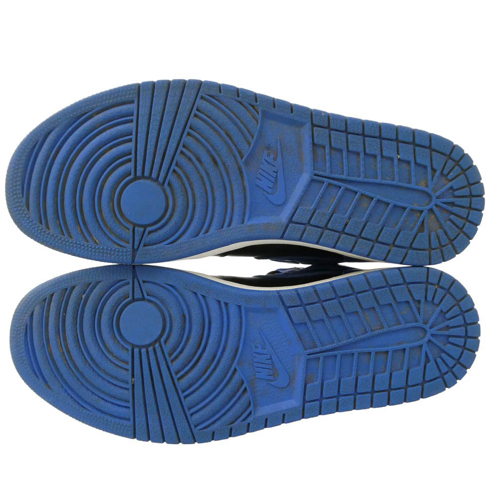 NIKE ナイキ 555088-007 【フェイクバスターズ鑑定済】Air Jordan 1 Retro High OG Royal エアジョーダン1 レトロ ハイ OG ロイヤル ハイカットスニーカー ブラック系 ブルー系 28cm【中古】