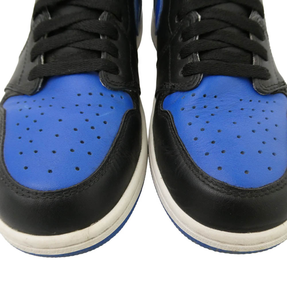 NIKE ナイキ 555088-007 【フェイクバスターズ鑑定済】Air Jordan 1 Retro High OG Royal エアジョーダン1 レトロ ハイ OG ロイヤル ハイカットスニーカー ブラック系 ブルー系 28cm【中古】