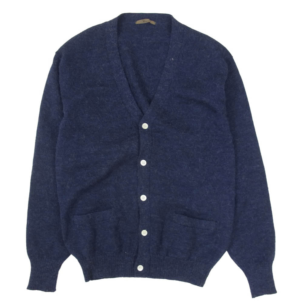 Y's Yohji Yamamoto ワイズ ヨウジヤマモト Y's for men ワイズフォーメン アーカイブ 80s 90s アルパカ混 シャギーニット カーディガン ネイビー系 サイズ表記無【中古】