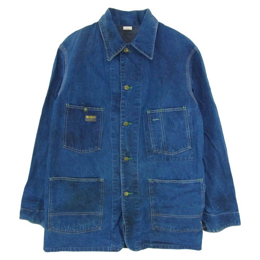 OSHKOSH オシュコシュ 70s 80s USA製 デニム カバーオール ジャケット インディゴブルー系 40【中古】