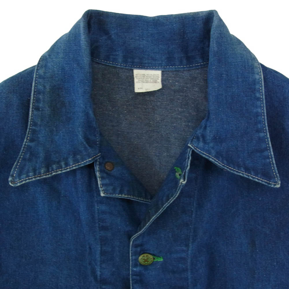 OSHKOSH オシュコシュ 70s 80s USA製 デニム カバーオール ジャケット インディゴブルー系 40【中古】