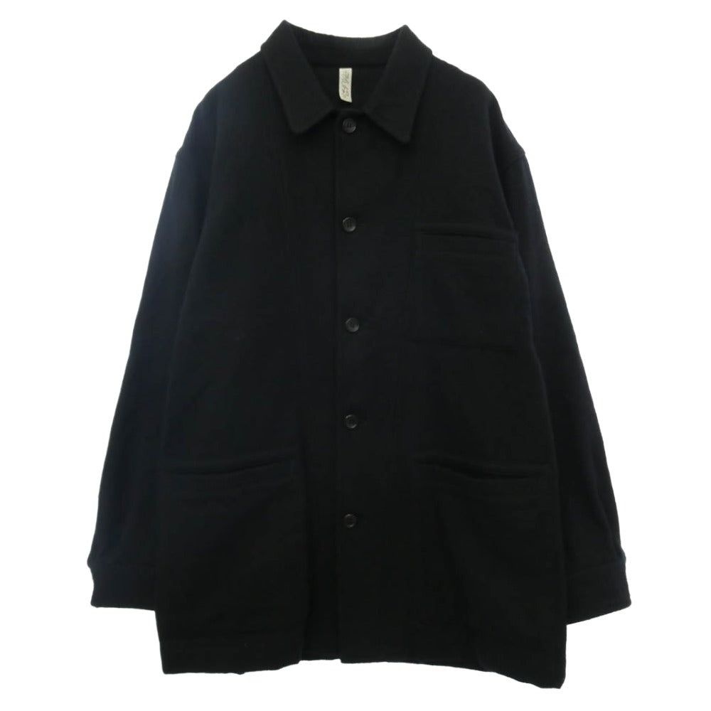 ヘルス ウール カバーオール シャツ ジャケット ブラック系 F【中古】