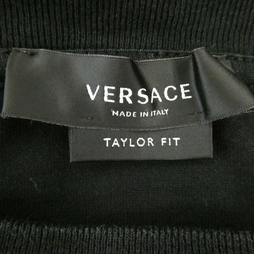 VERSACE ヴェルサーチ A89287 メデューサ 刺繍 半袖 Tシャツ ブラック系 L【中古】