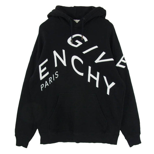 GIVENCHY ジバンシィ 21SS BMJ07G30AF エンブロイダリー ロゴ刺繍 プルオーバー パーカー ブラック系 S【中古】
