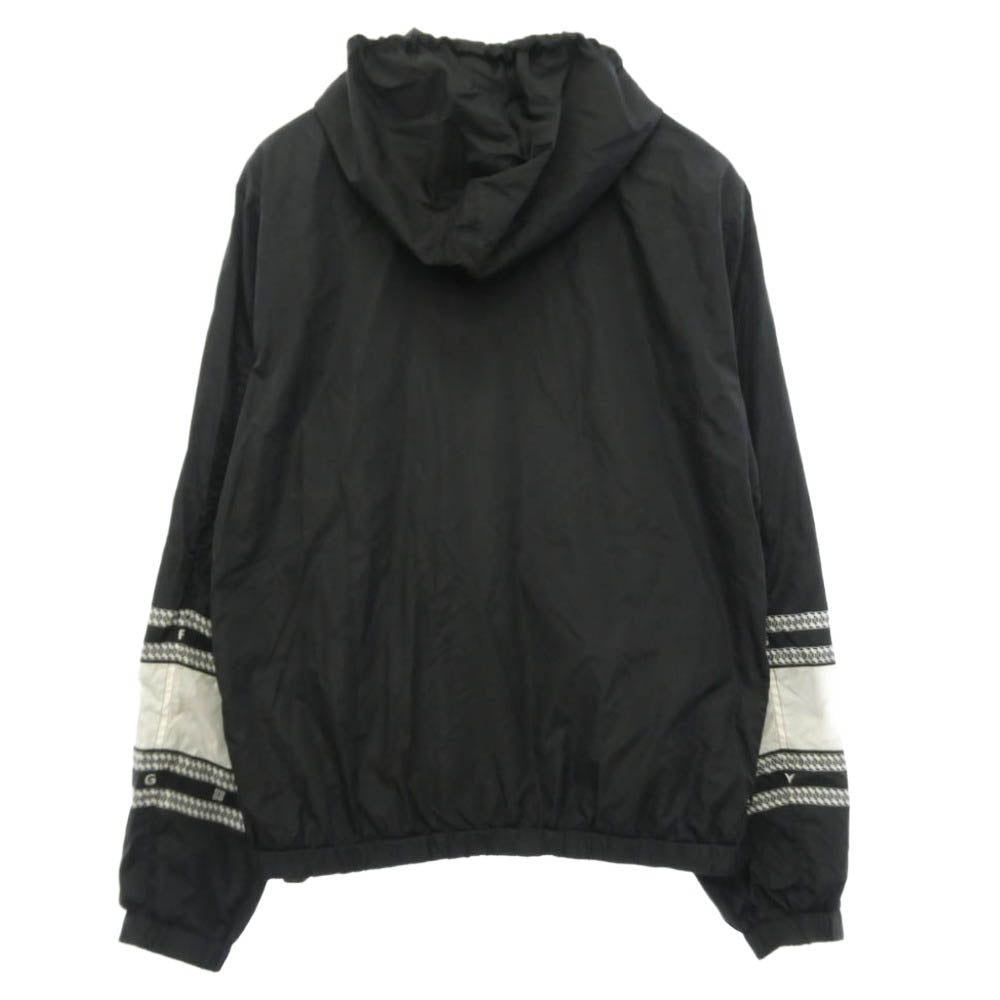 GIVENCHY ジバンシィ BM00C412VH NYLON HOODED JACKET ナイロン フーディ ロゴ ジップアップ ジャケット ブラック系 44【中古】