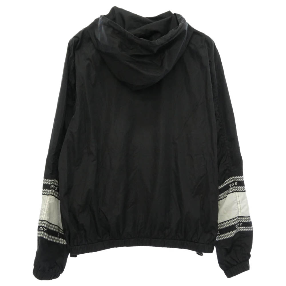 GIVENCHY ジバンシィ BM00C412VH NYLON HOODED JACKET ナイロン フーディ ロゴ ジップアップ ジャケット ブラック系 50【中古】