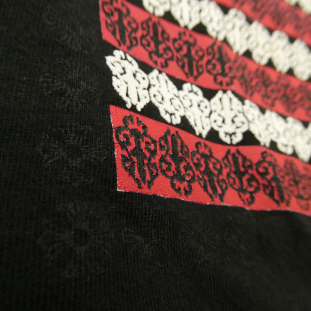 CHROME HEARTS クロムハーツ（原本無） American Flag Dagger Tee ホースシュー 星条旗 アメリカンフラッグ バックプリント 半袖 Tシャツ ブラック系 L【中古】