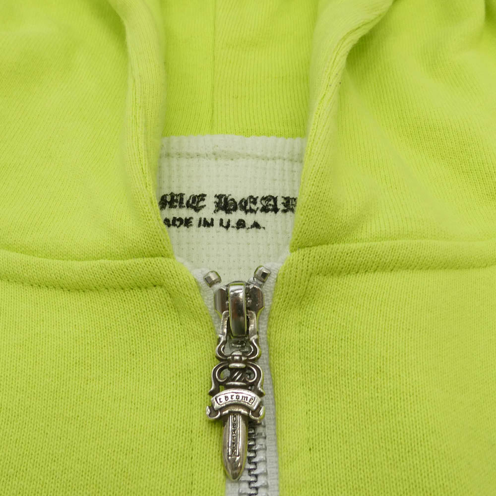 CHROME HEARTS クロムハーツ（原本無） MATTY BOY PPO CHAIN GAME HOODIE マッティボーイ チェーン ゲーム 裏地サーマル ジップアップ フーディー パーカー ライトグリーン系 XXL【中古】