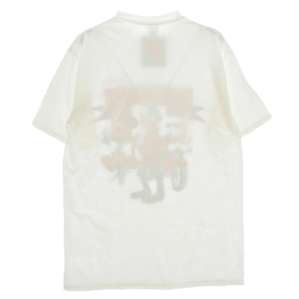 シェリーズ Disney ディズニー 90'S VINTAGE ヴィンテージ Disney CALIFORNIA JUST HANGIN OUT T SHIRT ディズニー カリフォルニア ジャスト ハンギン アウト 半袖Tシャツ カットソー ホワイト系 L【中古】