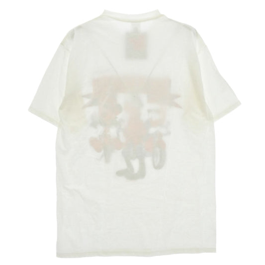 シェリーズ Disney ディズニー 90'S VINTAGE ヴィンテージ Disney CALIFORNIA JUST HANGIN OUT T SHIRT ディズニー カリフォルニア ジャスト ハンギン アウト 半袖Tシャツ カットソー ホワイト系 L【中古】