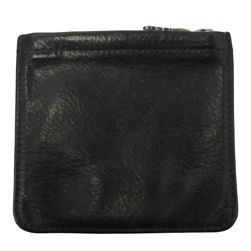 BILL WALL LEATHER ビルウォールレザー SQUARE COIN WALLET スクエアコインウォレット レザー コインケース 小銭入れ ブラック系 シルバー系【中古】