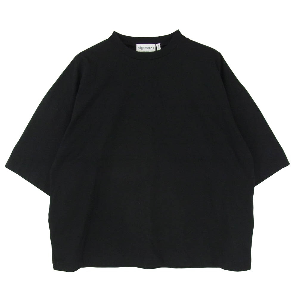 nagonstans ナゴンスタンス 470JS180-1321 crew-neck t-shirt ルーズシルエット ベーシック クルーネック 半袖 Tシャツ ブラック系 M【中古】