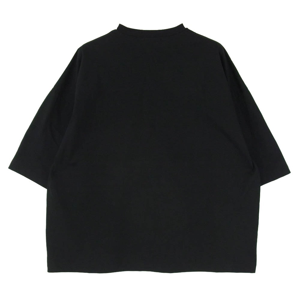nagonstans ナゴンスタンス 470JS180-1321 crew-neck t-shirt ルーズシルエット ベーシック クルーネック 半袖 Tシャツ ブラック系 M【中古】