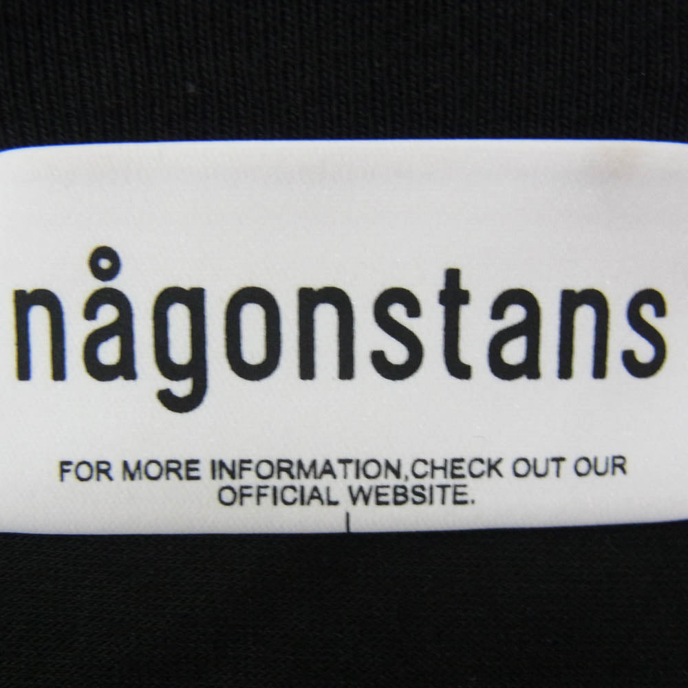 nagonstans ナゴンスタンス 470JS180-1321 crew-neck t-shirt ルーズシルエット ベーシック クルーネック 半袖 Tシャツ ブラック系 M【中古】