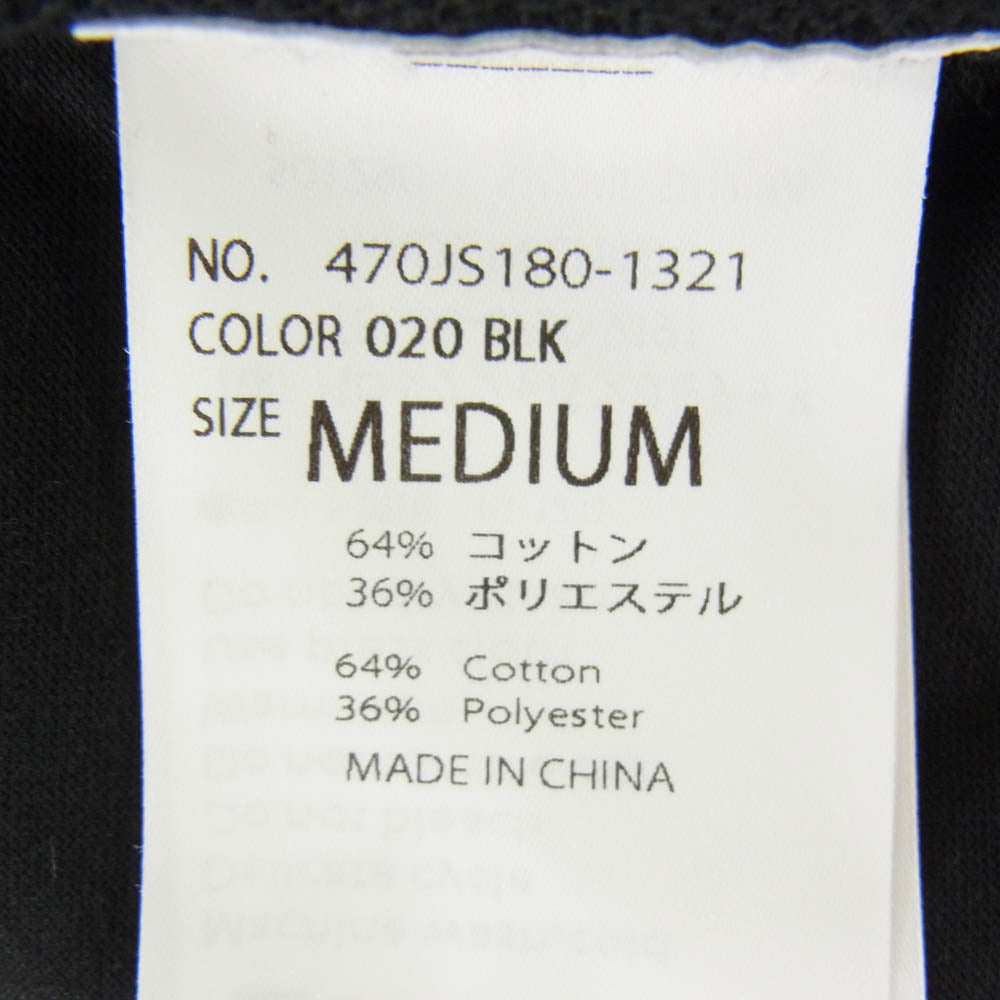 nagonstans ナゴンスタンス 470JS180-1321 crew-neck t-shirt ルーズシルエット ベーシック クルーネック 半袖 Tシャツ ブラック系 M【中古】