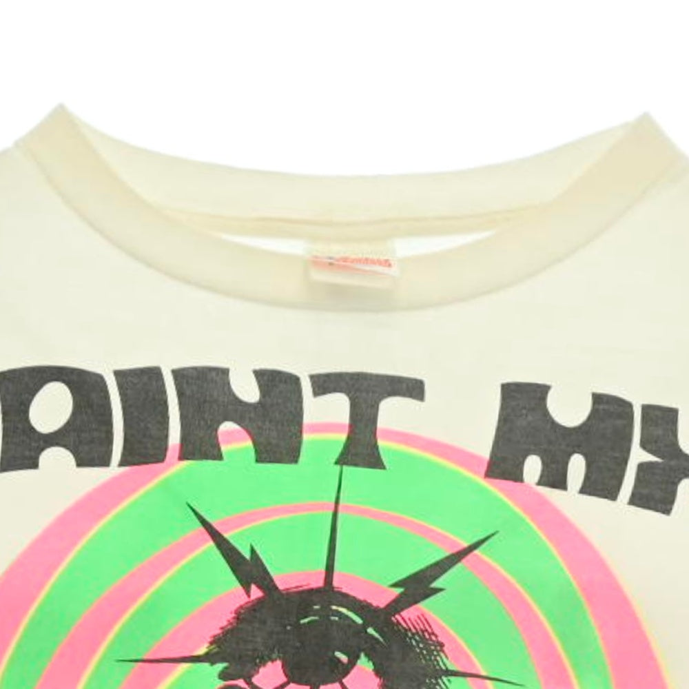 SAINT MICHAEL セントマイケル 25SS SM-HR8-0000-018 SAINT MX SS TEE WHITE ヴィンテージ加工 半袖Tシャツ ホワイト系 XXL【中古】
