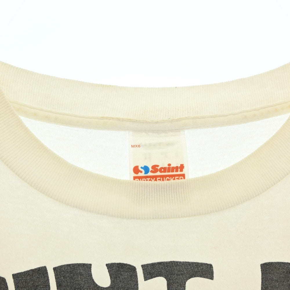 SAINT MICHAEL セントマイケル 25SS SM-HR8-0000-018 SAINT MX SS TEE WHITE ヴィンテージ加工 半袖Tシャツ ホワイト系 XXL【中古】