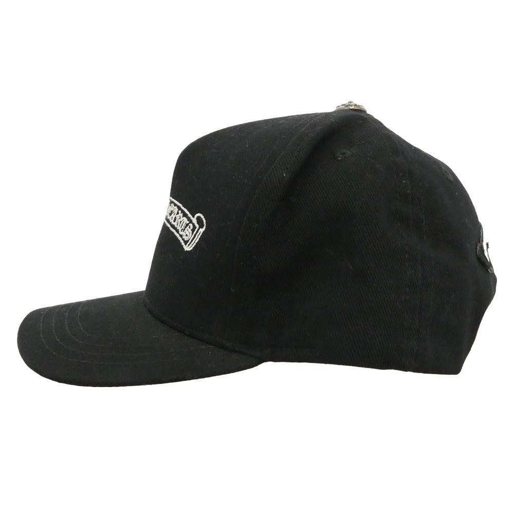 CHROME HEARTS クロムハーツ（原本無） HAT BSBL CH SCROLL CAP BLACK スクロールラベル クロスボール ベースボールキャップ 帽子 ブラック系 53-60【中古】