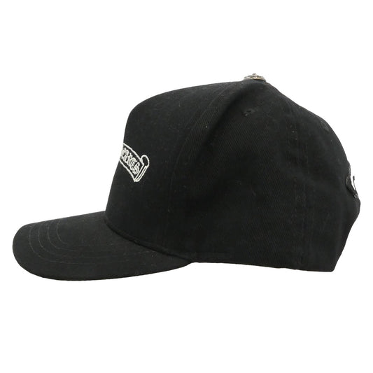 CHROME HEARTS クロムハーツ（原本無） HAT BSBL CH SCROLL CAP BLACK スクロールラベル クロスボール ベースボールキャップ 帽子 ブラック系 53-60【中古】