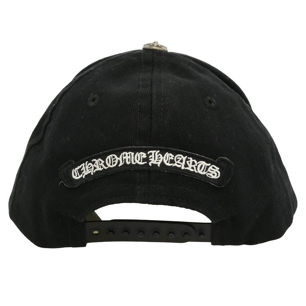 CHROME HEARTS クロムハーツ（原本無） HAT BSBL CH SCROLL CAP BLACK スクロールラベル クロスボール ベースボールキャップ 帽子 ブラック系 53-60【中古】