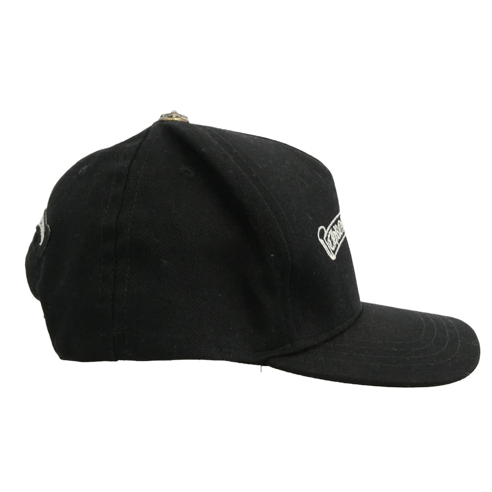 CHROME HEARTS クロムハーツ（原本無） HAT BSBL CH SCROLL CAP BLACK スクロールラベル クロスボール ベースボールキャップ 帽子 ブラック系 53-60【中古】