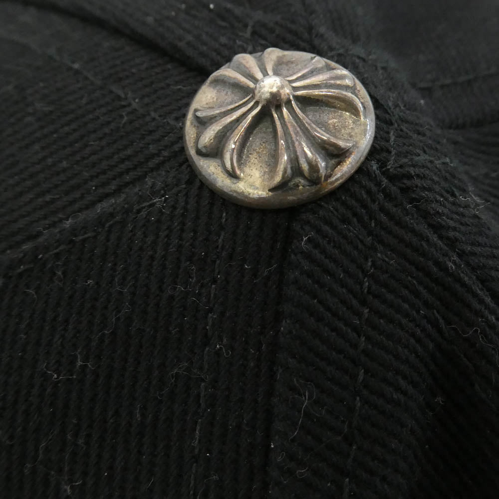 CHROME HEARTS クロムハーツ（原本無） HAT BSBL CH SCROLL CAP BLACK スクロールラベル クロスボール ベースボールキャップ 帽子 ブラック系 53-60【中古】