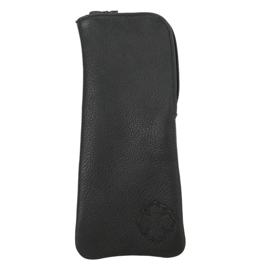 CHROME HEARTS クロムハーツ（原本無） EYEWEAR CASE レザー CHプラスパッチ アイウェアケース ブラック系【中古】