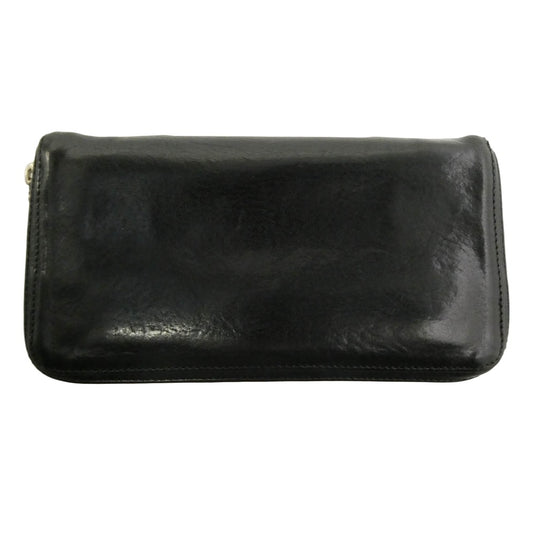 CHROME HEARTS クロムハーツ（原本有） REC F ZIP PLANE プレーン ラウンドジップ ダガージップ レザーウォレット 財布 ブラック系【中古】