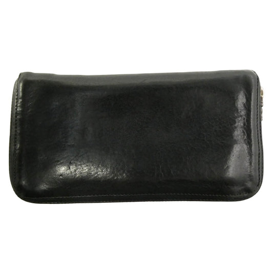 CHROME HEARTS クロムハーツ（原本有） REC F ZIP PLANE プレーン ラウンドジップ ダガージップ レザーウォレット 財布 ブラック系【中古】