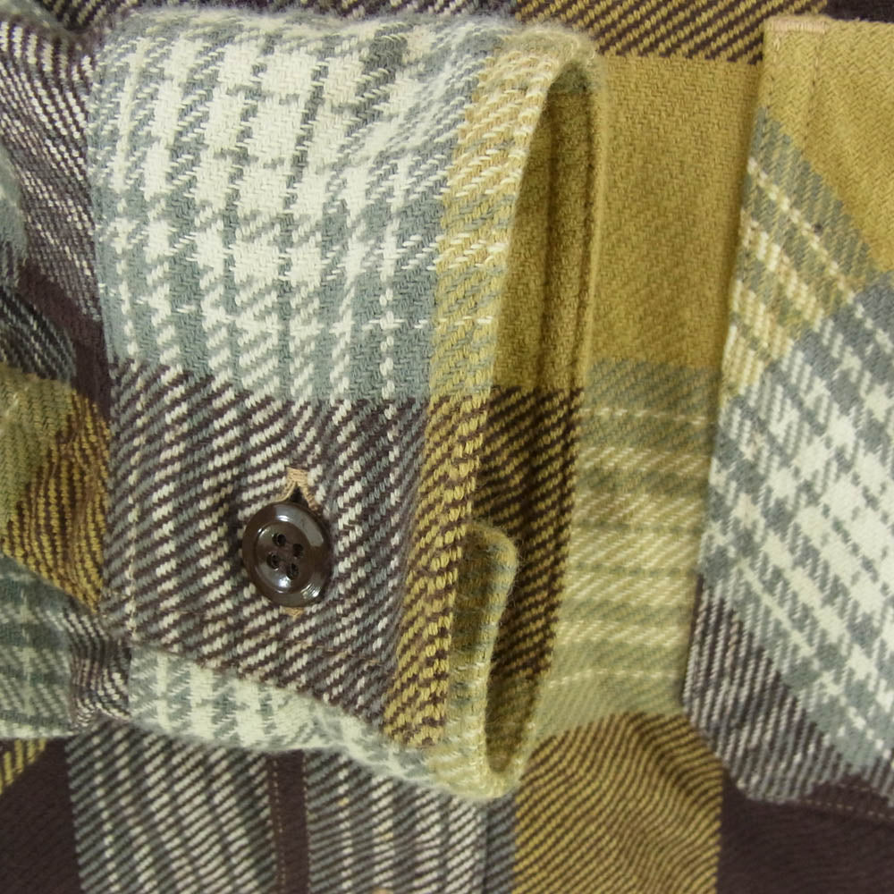 SUGAR CANE シュガーケーン SC27705 TWILL CHECK WORK SHIRT チェック ワーク 長袖 シャツ グリーン系 L【中古】