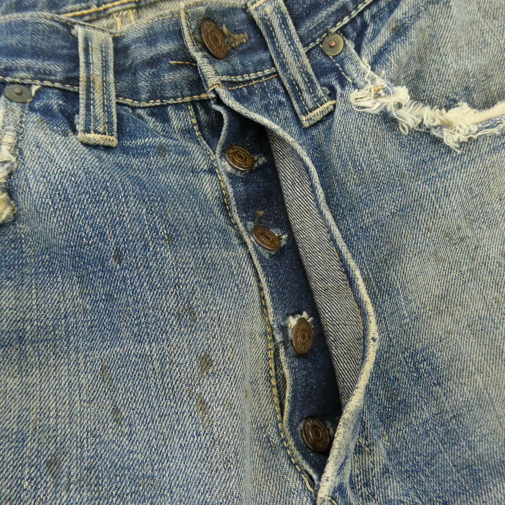Levi's リーバイス ヴィンテージ 40s 501XX 47モデル ビッグE 隠しリベット 片面タブ デニム パンツ インディゴブルー系 不明【中古】
