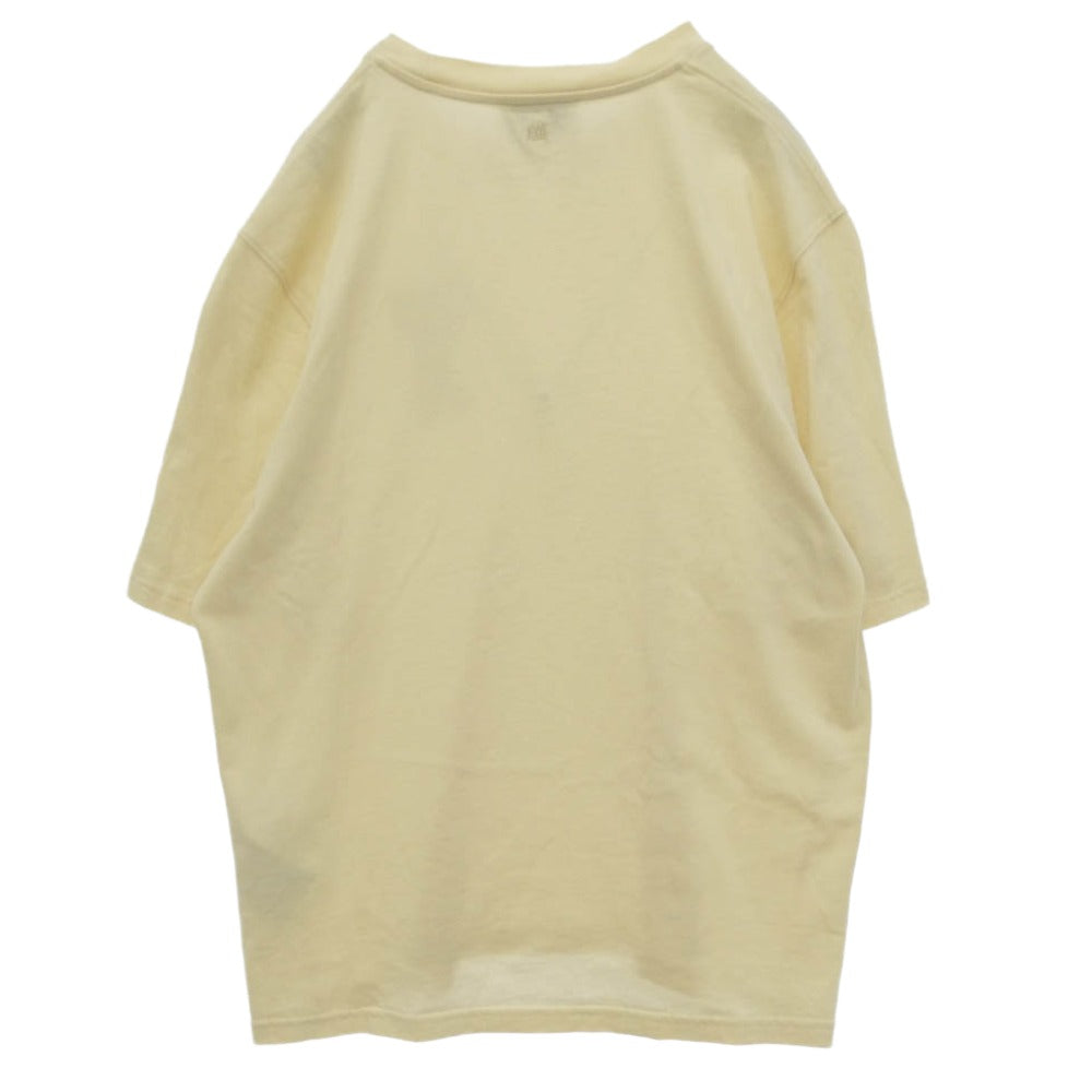 AMI PARIS アミパリス 25SS HTS065.726 Ami de Coeur ハート ロゴ刺繍 オーガニックコットン Tシャツ 半袖カットソー オフホワイト系 L【中古】