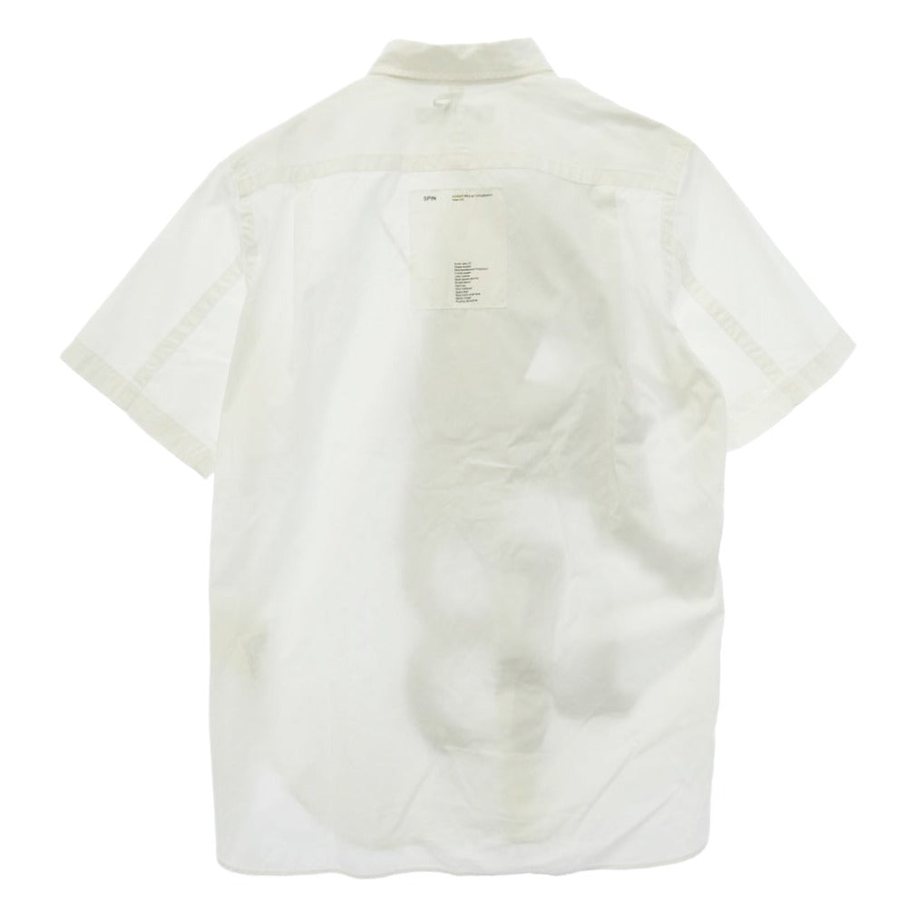 JUNYA WATANABE COMME des GARCONS MAN ジュンヤワタナベコムデギャルソンマン 21SS WG-B014 Studio SPIN スタジオ スピン フロントプリント ショートスリーブ 半袖 シャツ ホワイト系 M【中古】