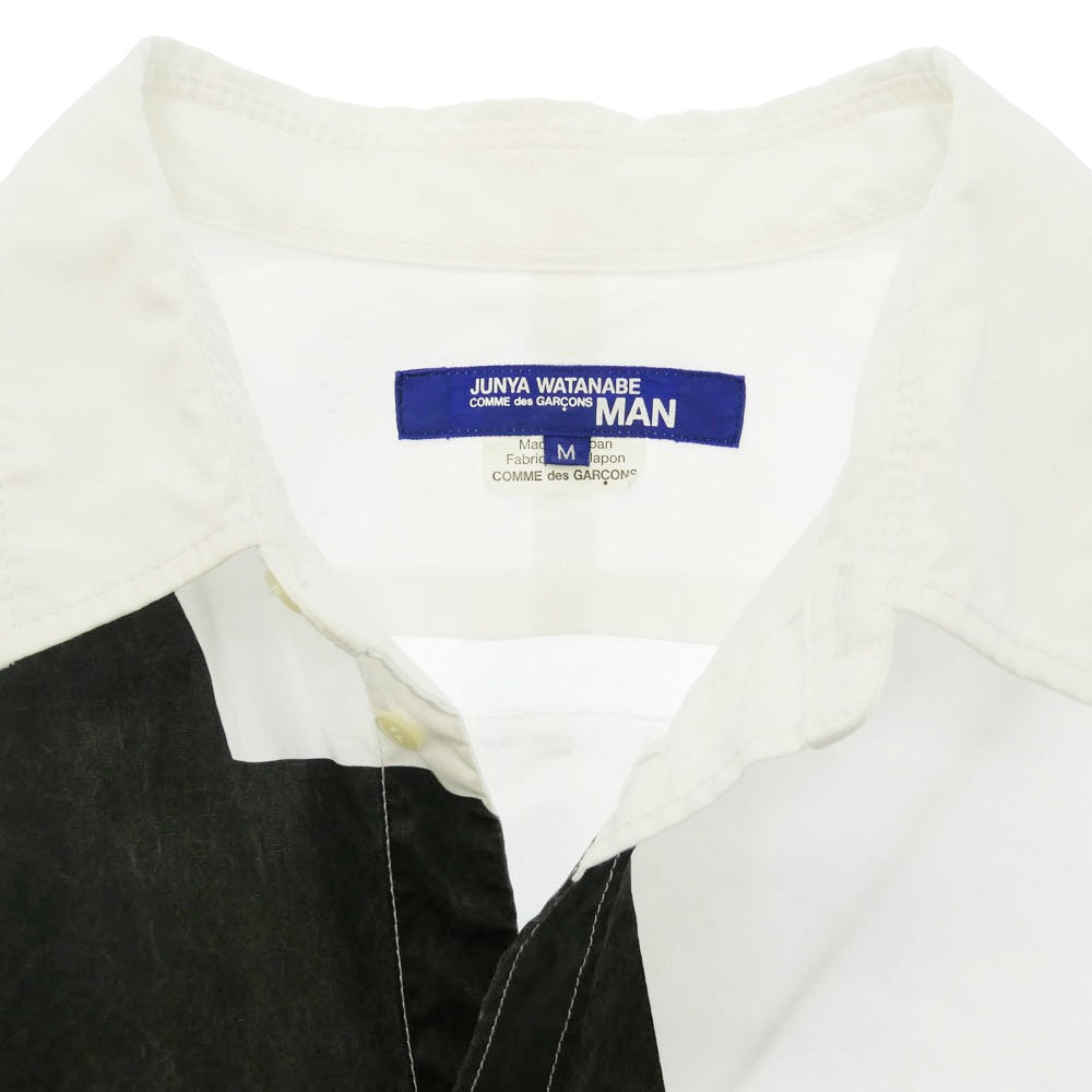 JUNYA WATANABE COMME des GARCONS MAN ジュンヤワタナベコムデギャルソンマン 21SS WG-B014 Studio SPIN スタジオ スピン フロントプリント ショートスリーブ 半袖 シャツ ホワイト系 M【中古】