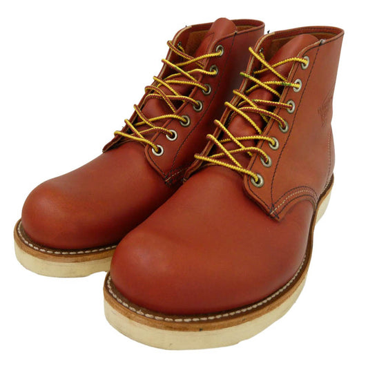 RED WING レッドウィング 8166 USA製 Classic Round クラシックラウンド レザー ブーツ ライトブラウン系 26cm【中古】