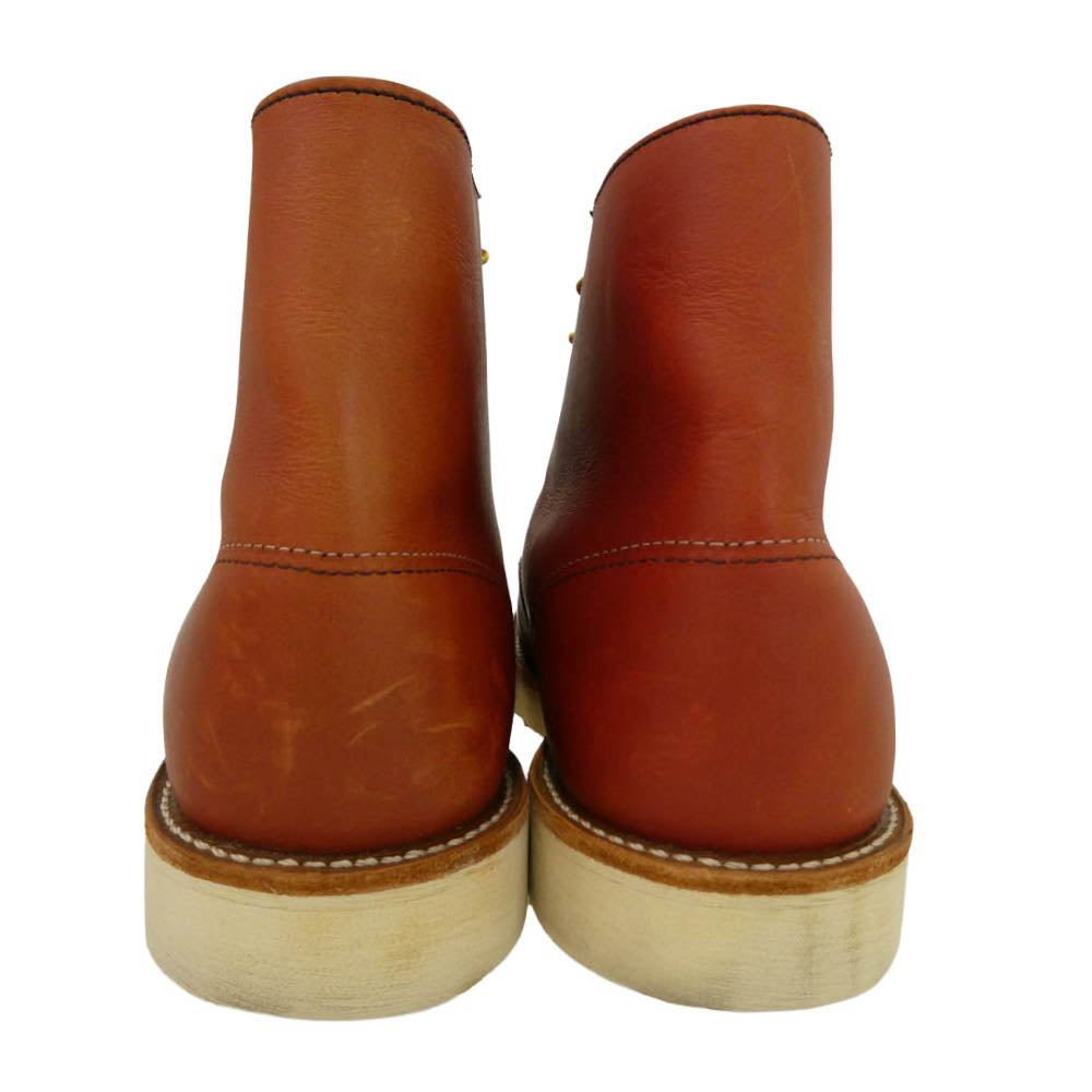 RED WING レッドウィング 8166 USA製 Classic Round クラシックラウンド レザー ブーツ ライトブラウン系 26cm【中古】
