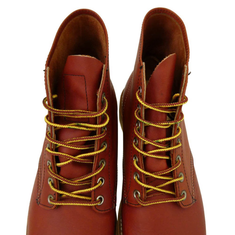 RED WING レッドウィング 8166 USA製 Classic Round クラシックラウンド レザー ブーツ ライトブラウン系 26cm【中古】