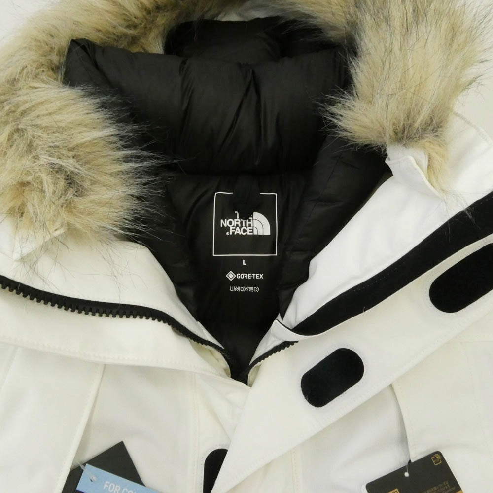 THE NORTH FACE ノースフェイス ND92239 UNDYED ANTARCTICA PARKA アンダイド アンタークティカパーカ ファー付き ダウンジャケット ホワイト系 L【美品】【中古】