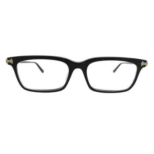 CHROME HEARTS クロムハーツ（原本無） FUN HATCH クロステンプル スクエアフレーム サングラス アイウェア 眼鏡 ブラック系 シルバー系 54□18-148【中古】