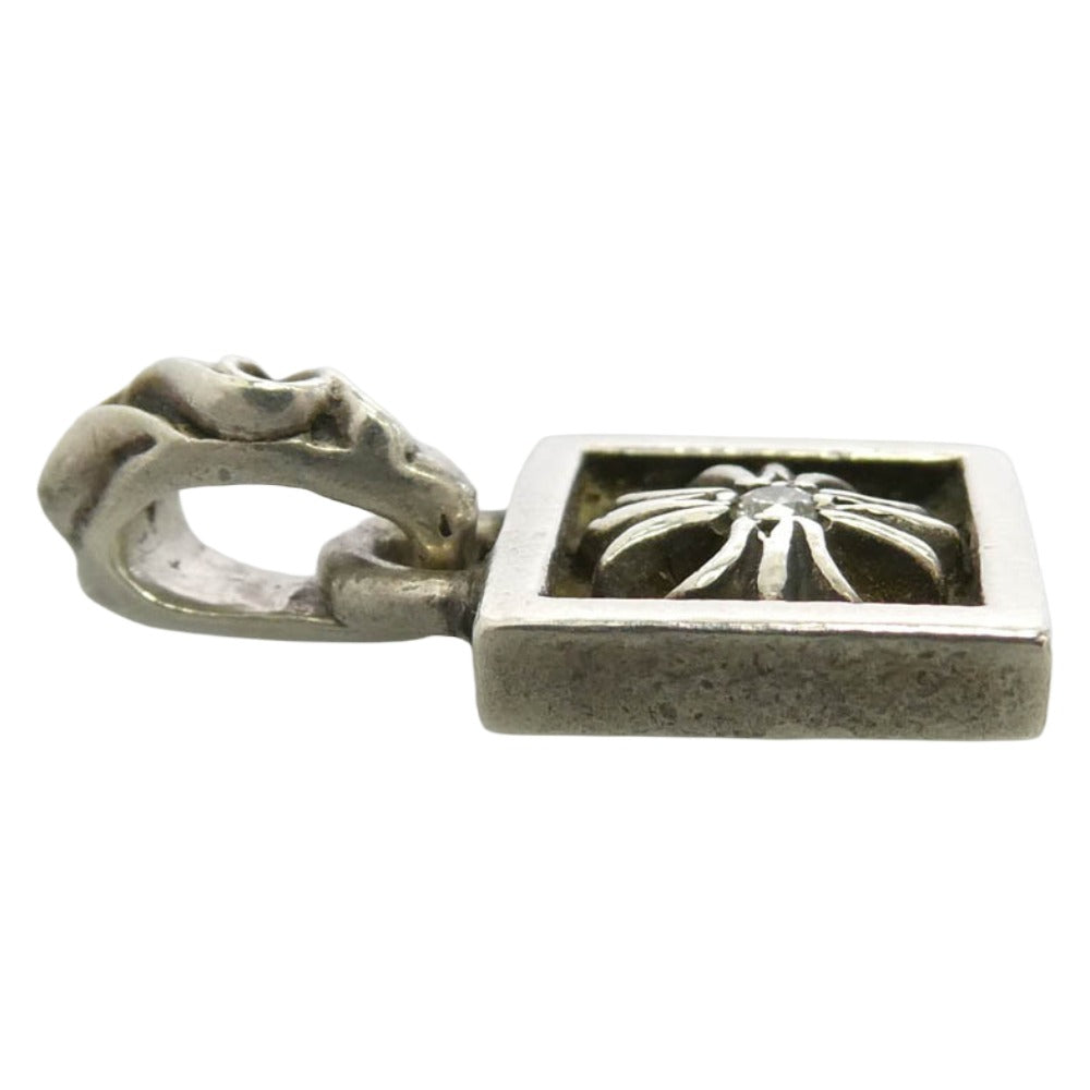 CHROME HEARTS クロムハーツ（原本無） FRAMED CH PLUS 1DIA フレームドCHプラス 1ダイヤ チャーム ペンダント トップ シルバー系【中古】