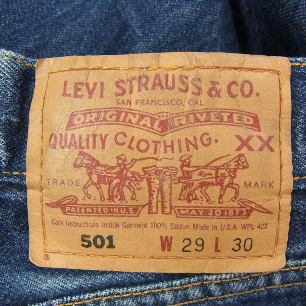 Levi's リーバイス 6501-0135 USA製 ボタン裏553 デニム パンツ インディゴブルー系 29【中古】