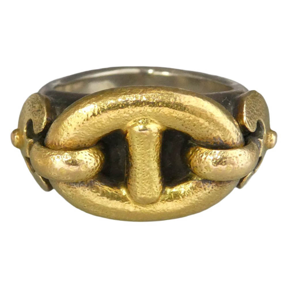 LYNCH SILVERSMITH リンチシルバースミス 18K×シルバーコンビ カスタムオーダー ANCHOR RING アンカー リング シルバー系 ゴールド系 21.5号【中古】