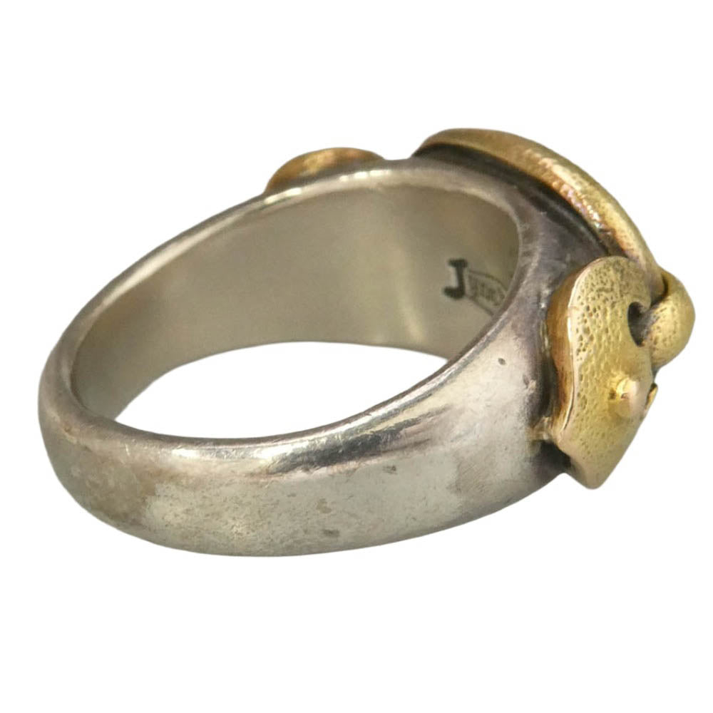 LYNCH SILVERSMITH リンチシルバースミス 18K×シルバーコンビ カスタムオーダー ANCHOR RING アンカー リング シルバー系 ゴールド系 21.5号【中古】