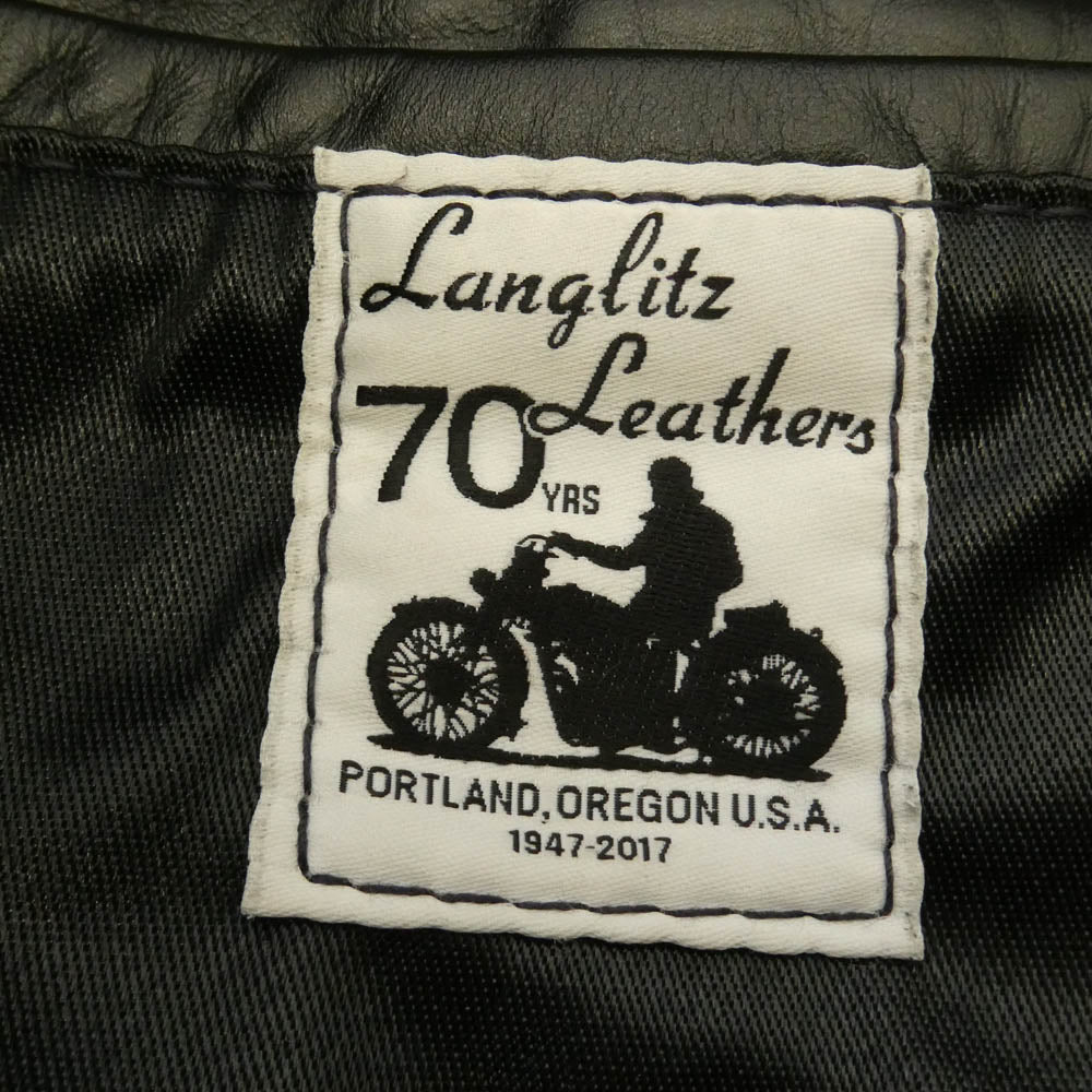 LANGLITZ LEATHERS ラングリッツレザーズ COMSTOCK カムストック キドニーベルト ピンズ付き ブラック系【中古】