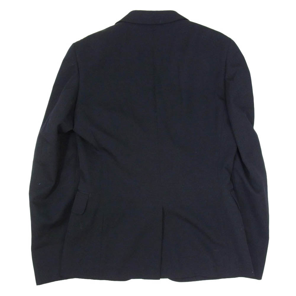 COMME des GARCONS HOMME PLUS コムデギャルソンオムプリュス AD2015 PZ-J001 ウールギャバジン 袖裏ストライプ 半裏 2B テーラード ジャケット ダークネイビー系 XS【中古】