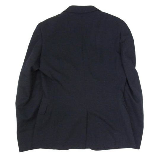 COMME des GARCONS HOMME PLUS コムデギャルソンオムプリュス AD2015 PZ-J001 ウールギャバジン 袖裏ストライプ 半裏 2B テーラード ジャケット ダークネイビー系 XS【中古】
